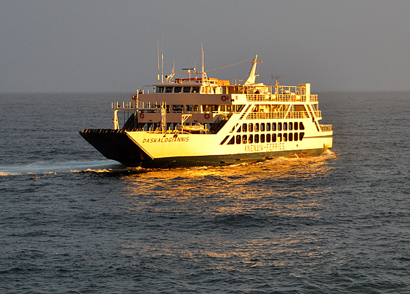 Greek ferries, boats and catamarans. Daskalogiannis. Chora Sfakion. Crete.