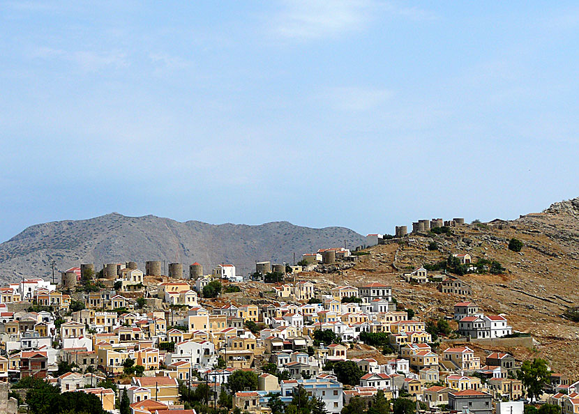 Chorio på Symi i Grekland.