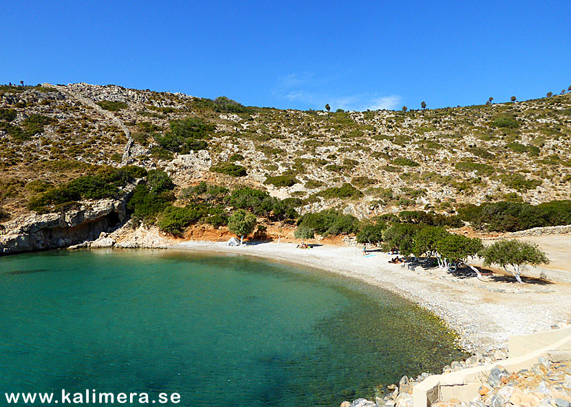 Spilia beach på Agathonissi.