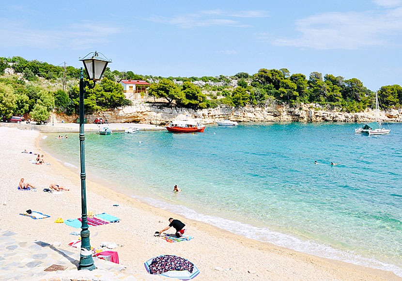 Stranden i Roussoum på Alonissos.