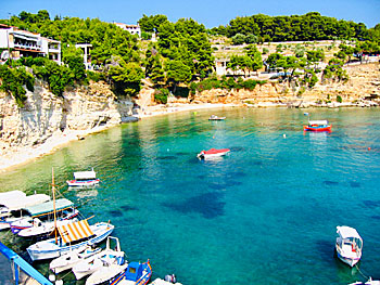 Votsi beach på Alonissos.