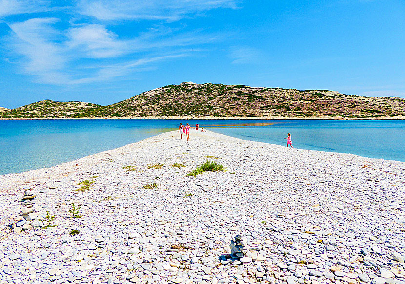 Amorgos bästa stränder. Agios Pavlos beach.