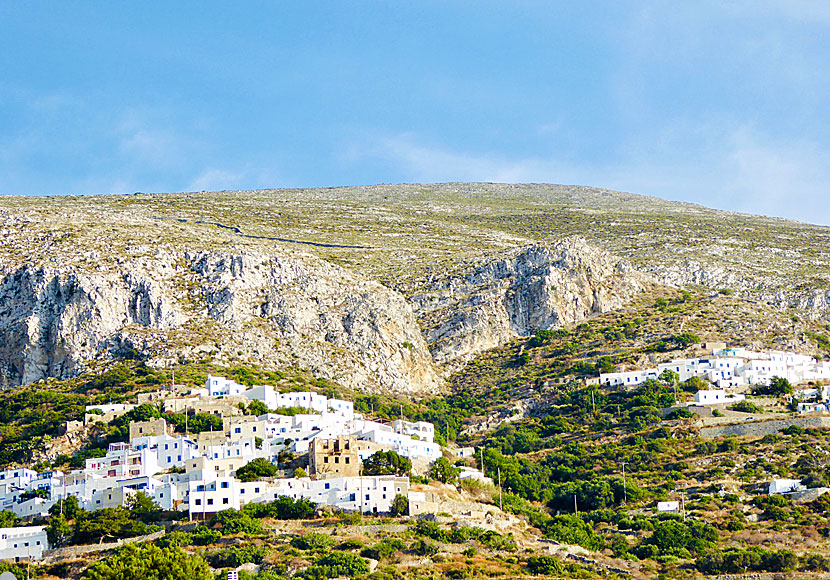 Kato Potamos och  Ano Potamos är två av ön Amorgos många vackra bergsbyar. 