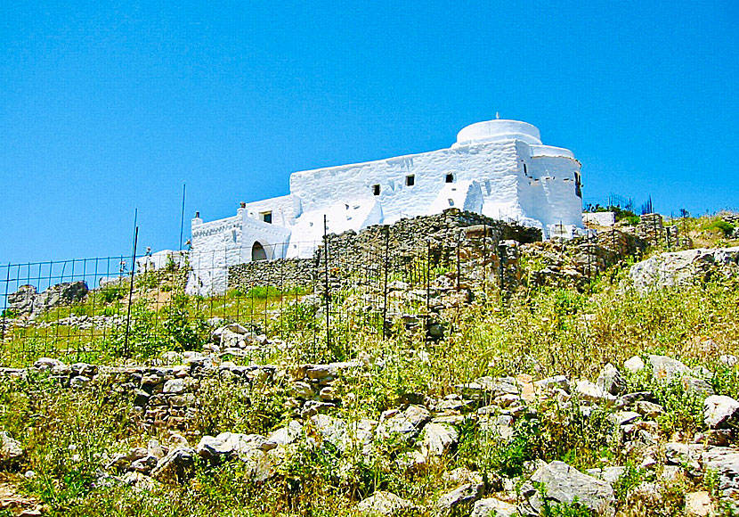 Klostret Agios Ioannis Theologos på Amorgos i Grekland.