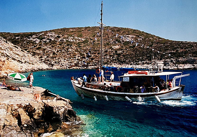 Amorgos bästa stränder. Plakes beach.