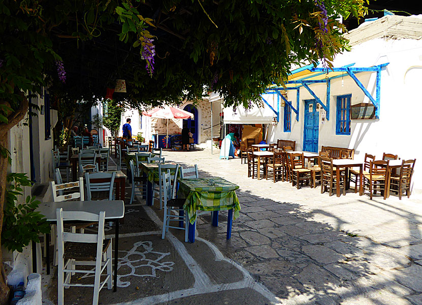 Tavernor i Langada på Amorgos.