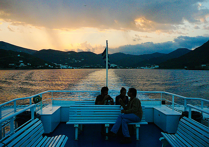 Express Skopelitis trafikerar Schinoussa, Iraklia, Donoussa, Koufonissi och Amorgos i Småkykladerna.