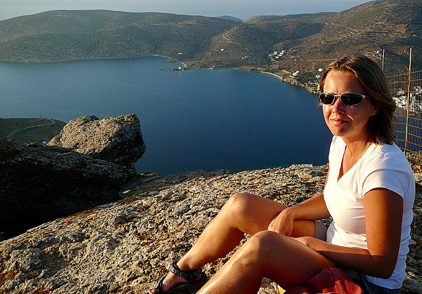 Utsikten från Minoa över Maltezi beach på Amorgos är mer sevärd än den antika staden.