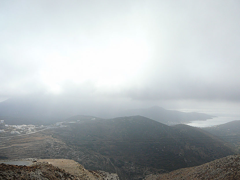 Chora och Katapola på Amorgos och Det Stora Grå.