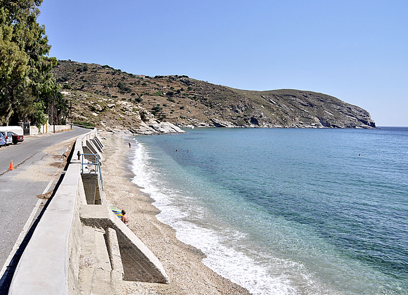 Andros bästa stränder. Gialia beach.  Stenies.