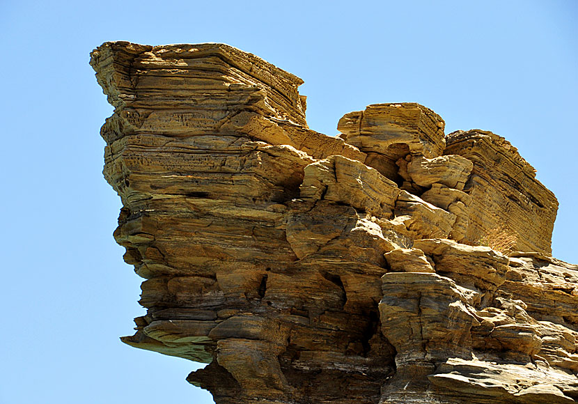 Tis Grias to Pidima beach. The jumping old lady. The old lady's jump. Andros.