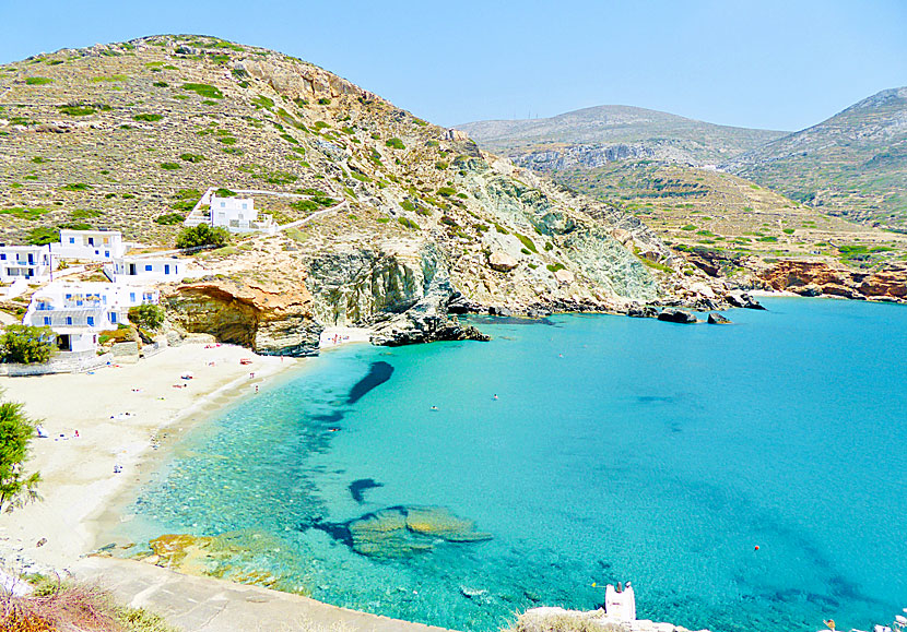 Folegandros bästa stränder. Angali beach.