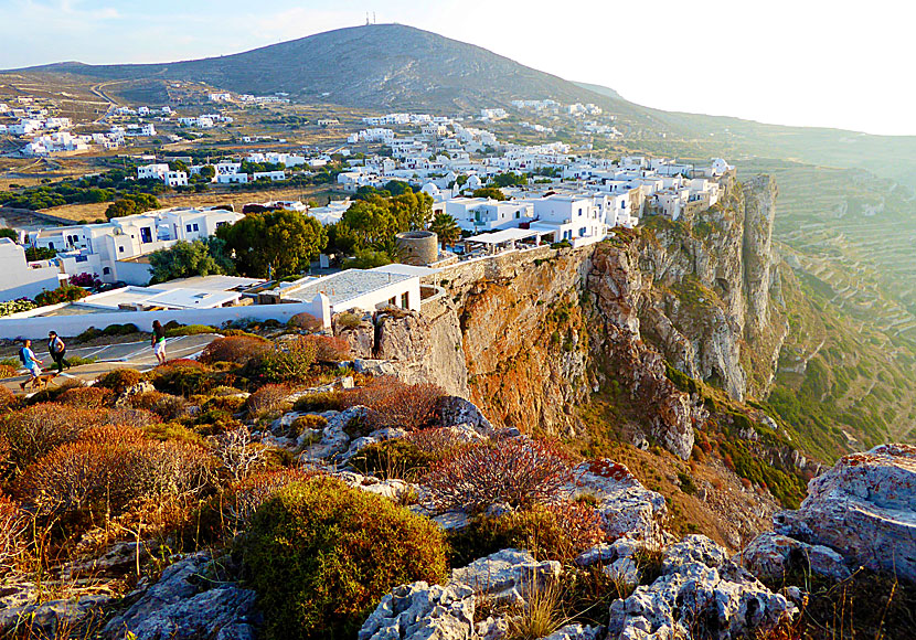 Chora på Folegandros i Kykladerna.