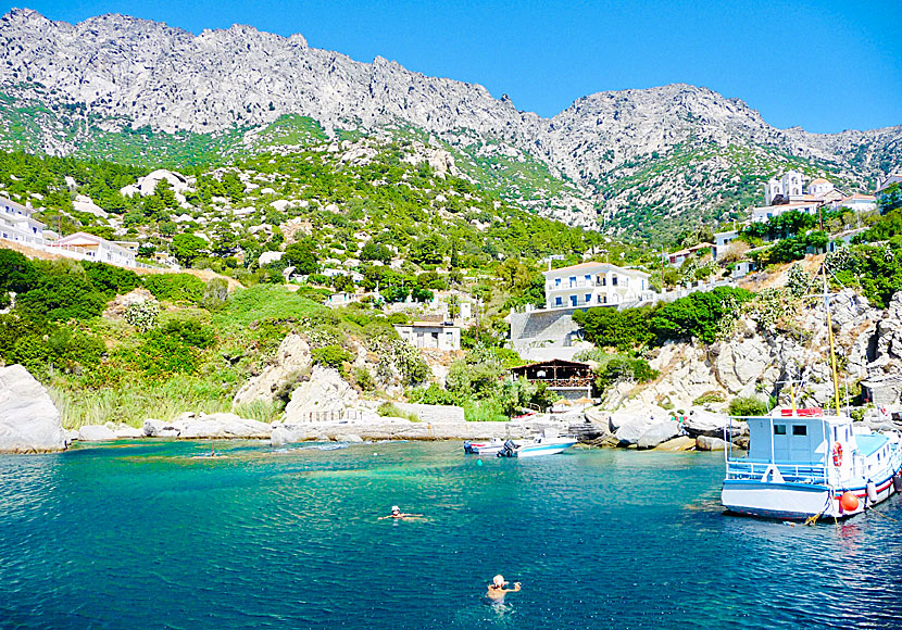 Magganitis beach på Ikaria.