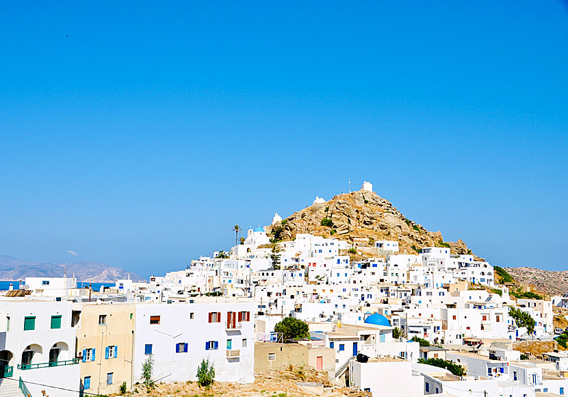 Kyrkorna Agios Nikolaos, Agios Georgios, Agios Eleftherios, Panagia Premiotissa på Ios.