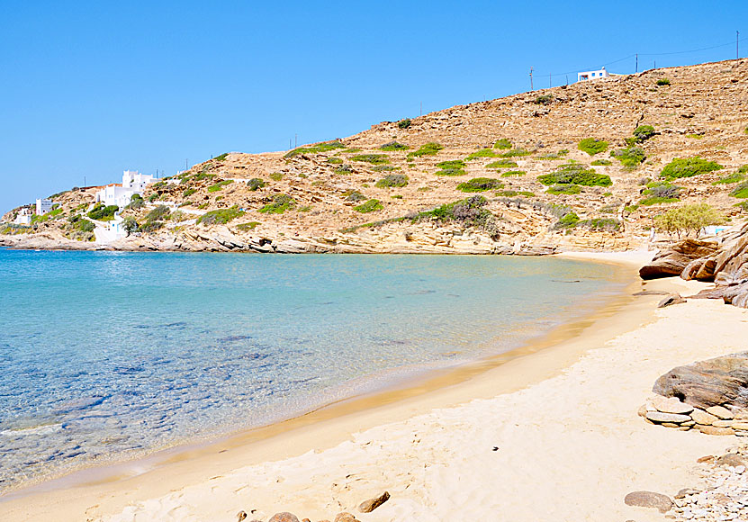 Nudiststranden Kolitsani beach på Ios.