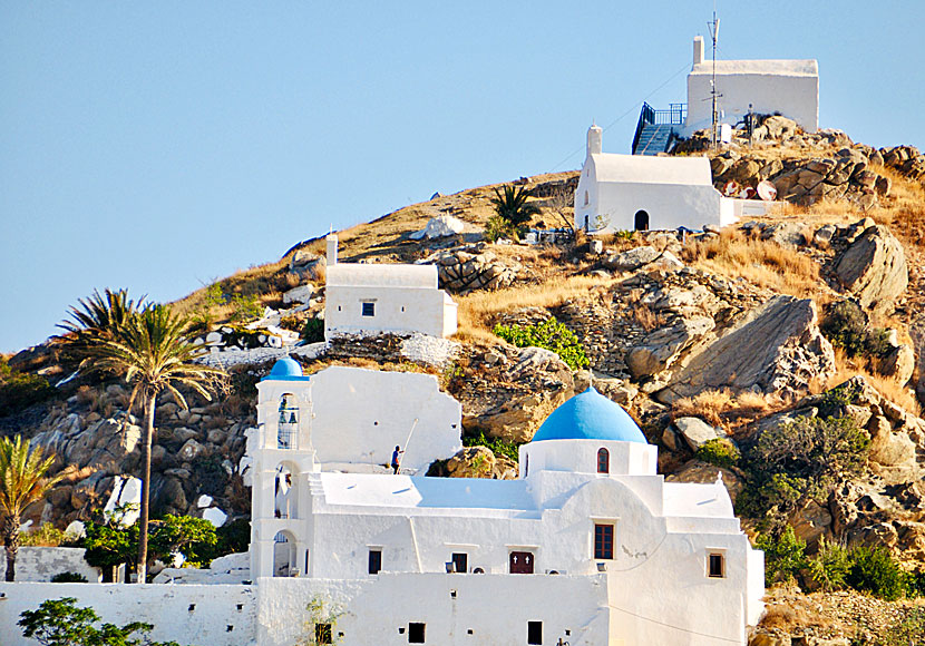 Panagia Premiotissa church på Ios i Kykladerna.