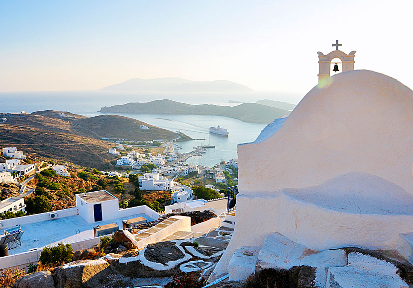 Agios Georgios church på Ios i Kykladerna.