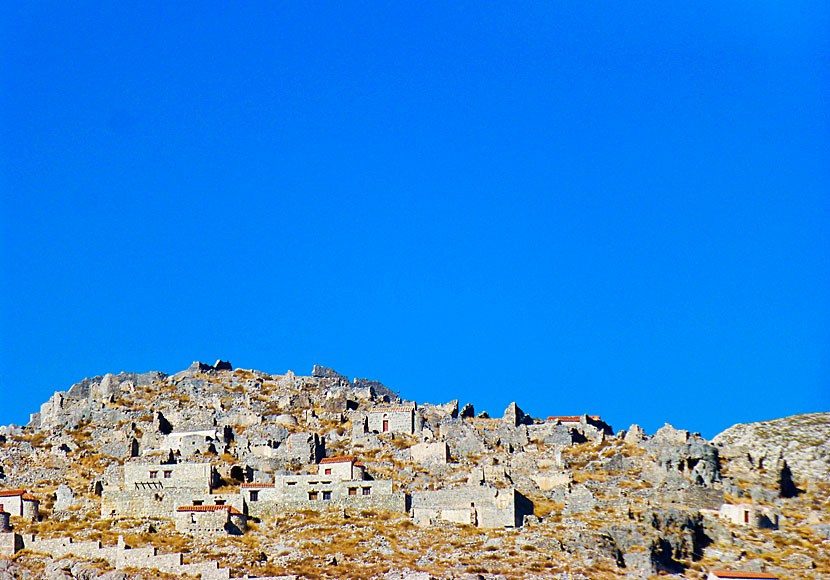 Castle of Chora, eller Megalo Kastro, nära Pothia på Kalymnos.