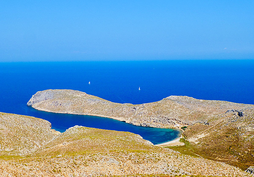 Sikati cave på Kalymnos är populär bland bergsklättrare. 