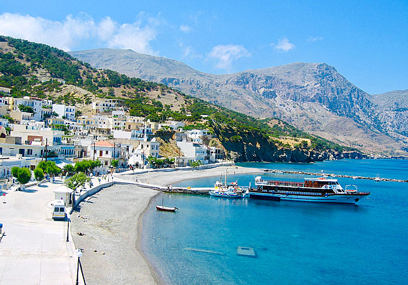 Karpathos bästa stränder. Diafani beach.  