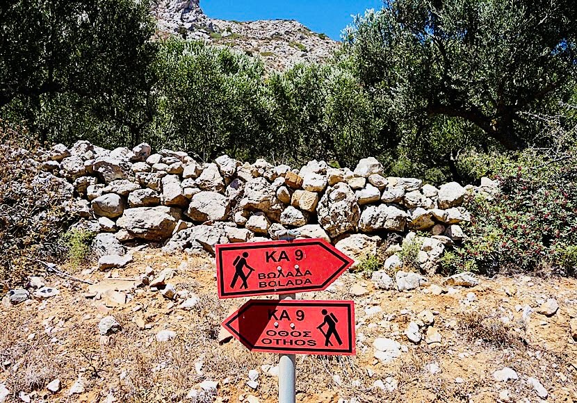 Vandringsleder på Karpathos i Grekland.