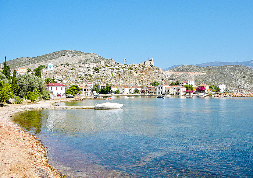 Mandraki beach på Kastellorizo. 