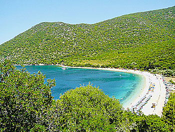 Antisamos beach på Kefalonia.