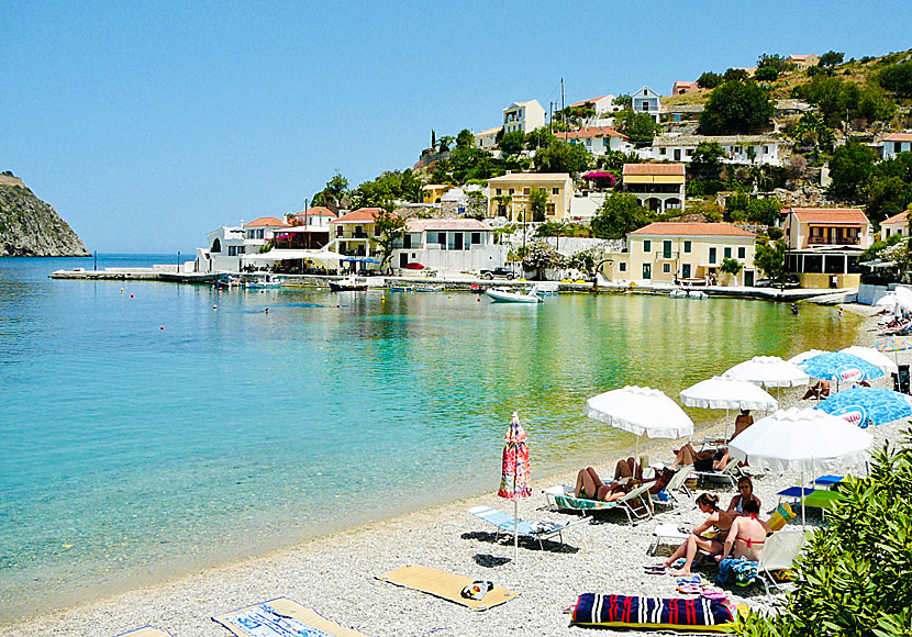 Assos beach på Kefalonia.