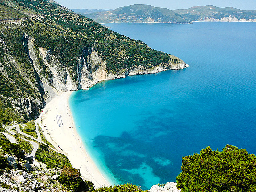 Missa inte Myrtos beach när du reser till Agia Efimia på Kefalonia.