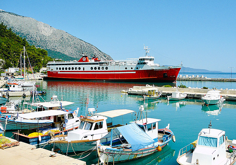 Hamnen i Poros på Kefalonia.