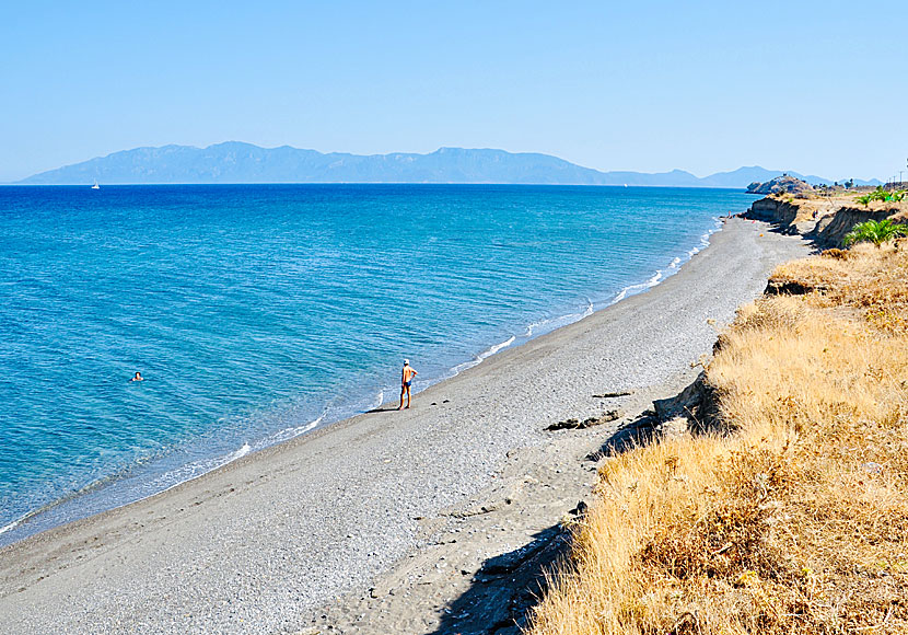 Agios Fokas är den minst exploaterade sandstranden på Kos.