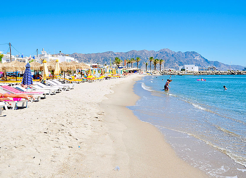 Kos bästa stränder. Kardamena beach.