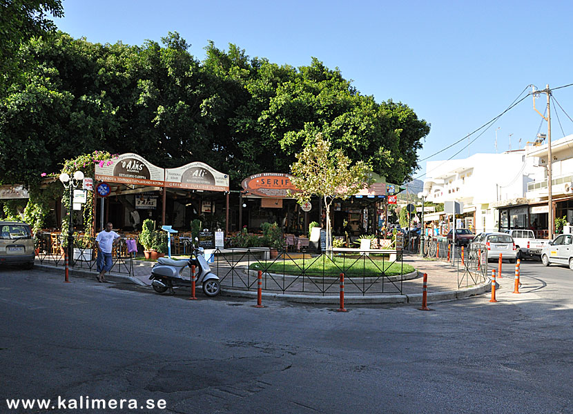 Restauranger i i Platani på Kos.