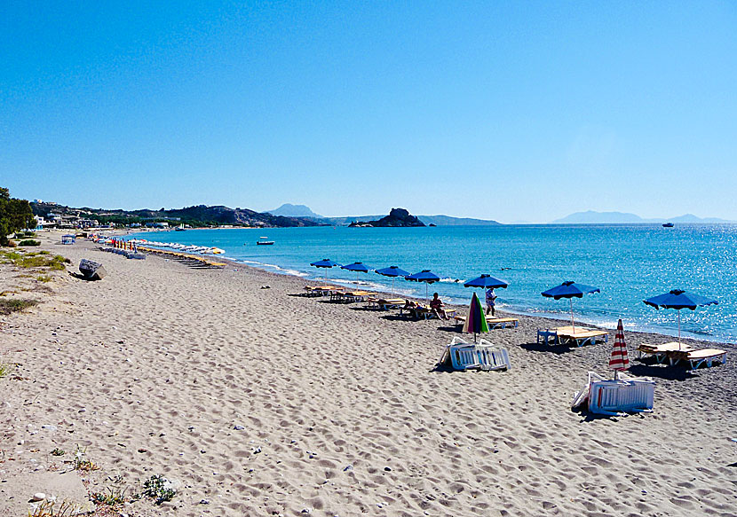 Kamari och Kefalos beach på Kos.