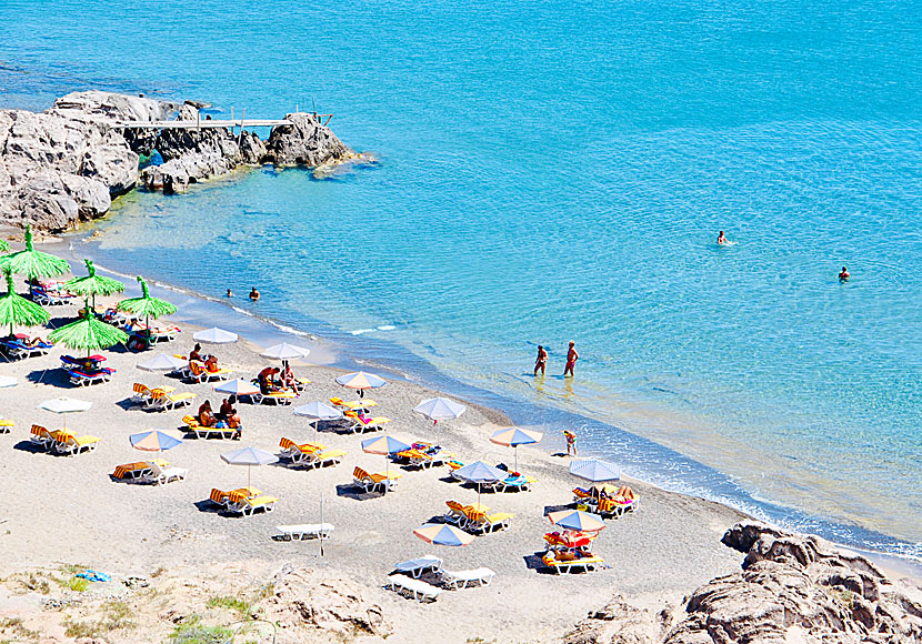 Den fina lilla sandstranden Camel beach på Kos.