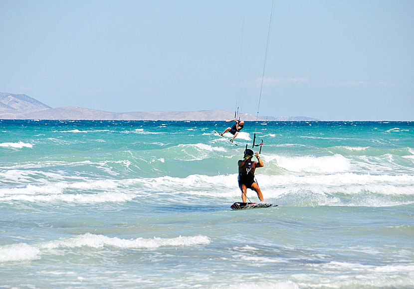 Kitesurfing på Kos i Grekland.