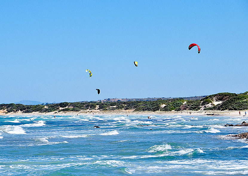 Kohilari beach är oerhört populärt bland kitesurfare. 