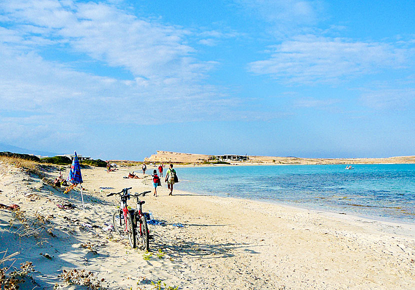 Badbåt till Pori beach på Koufonissi.