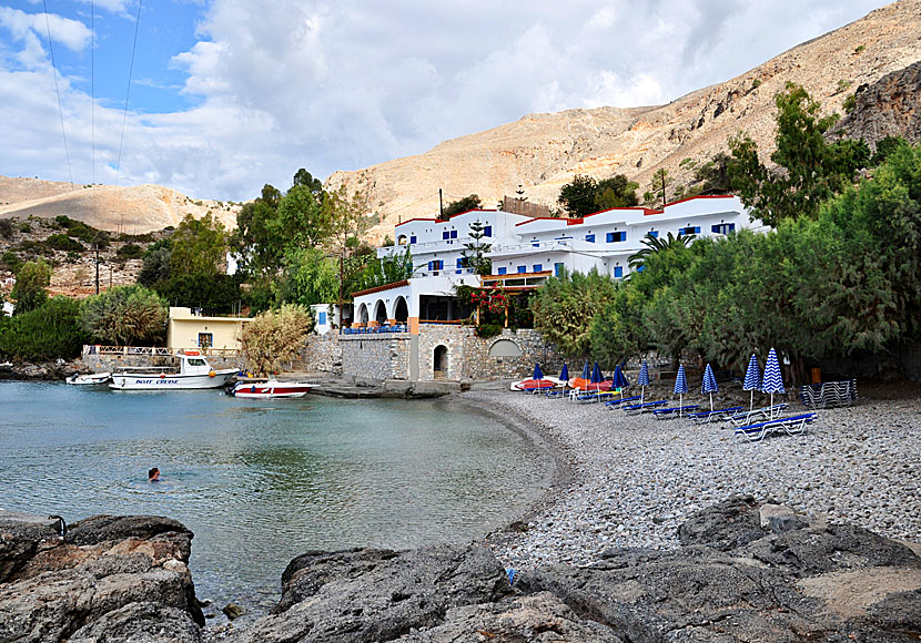 Taverna Old Phoenix och Phoenix beach på Kreta.