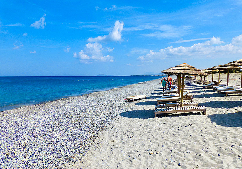 Fina stränder väster om Chania på Kreta.  Kolymbari beach.