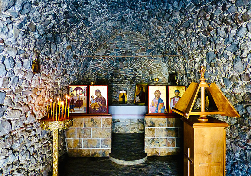 Ikoner i Agios Ioannis church i Rouvas Gorge på Kreta.