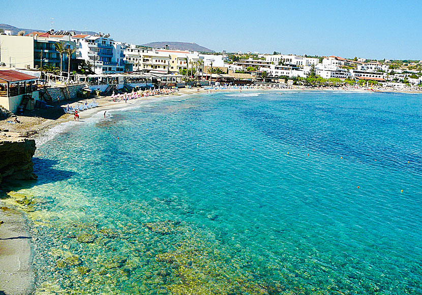 Hersonissos beach på Kreta.