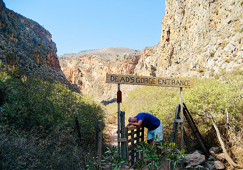 Ingången till Valley of the Dead i Kato Zakros.