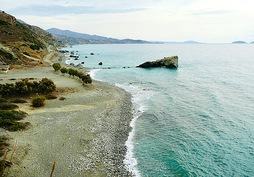 Ammoudi beach nära Preveli beach på södra Kreta.