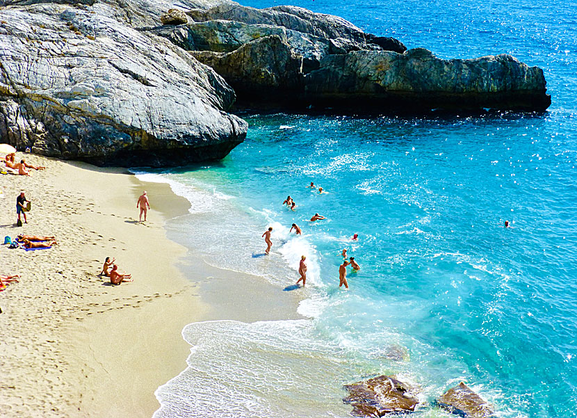 Amoudaki beach öster om Plakias på södra Kreta.