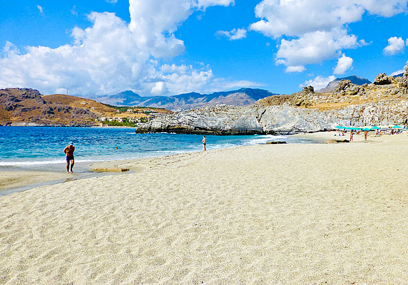 Amoudi beach öster om Plakias på södra Kreta.