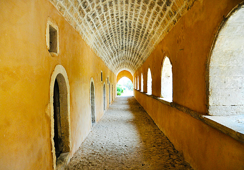 Arkitekturen i klostret Arkadi Monastery är mycket speciell.