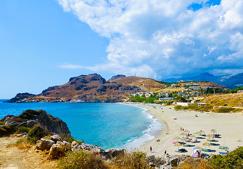 Damnoni beach öster om Plakias på södra Kreta.