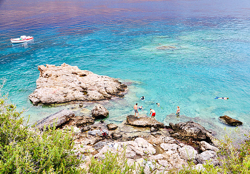 Bra snorkling i Loutro på södra Kreta.